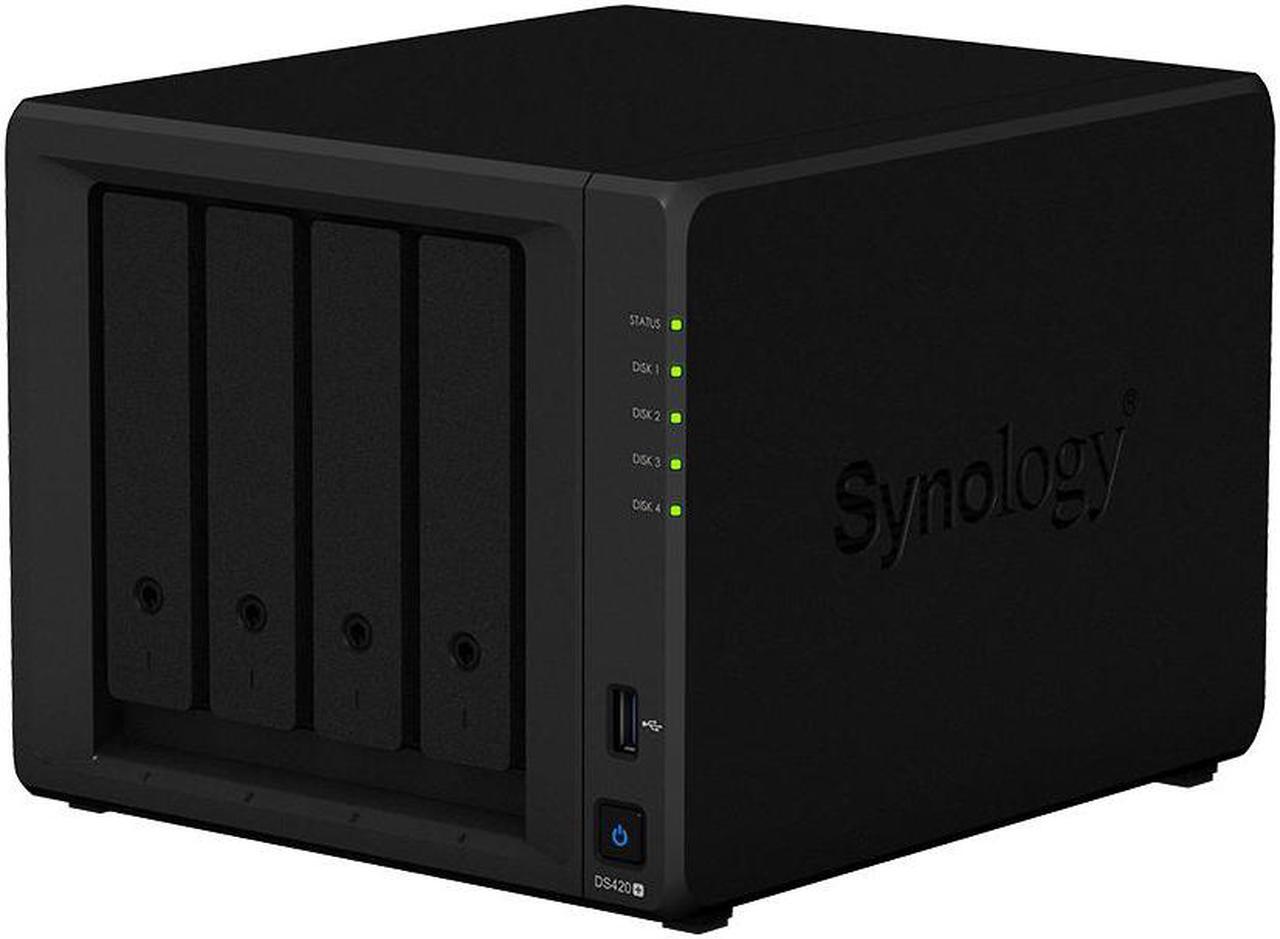 Alt view image 2 of 5 - Synology DiskStation DS420+ NAS Server for Business with Celeron CPU, 6GB Memory, 1TB M.2 NVMe SSD, 8TB SSD Storage, Synology DSM Operating System