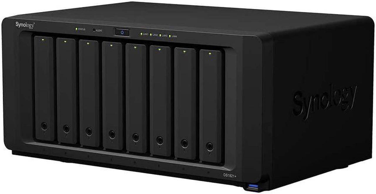 Alt view image 2 of 4 - Synology DiskStation DS1821+ NAS Server for Business with Ryzen CPU, 32GB Memory, 16TB SSD Storage, Synology DSM Operating System, iSCSI Target Ready