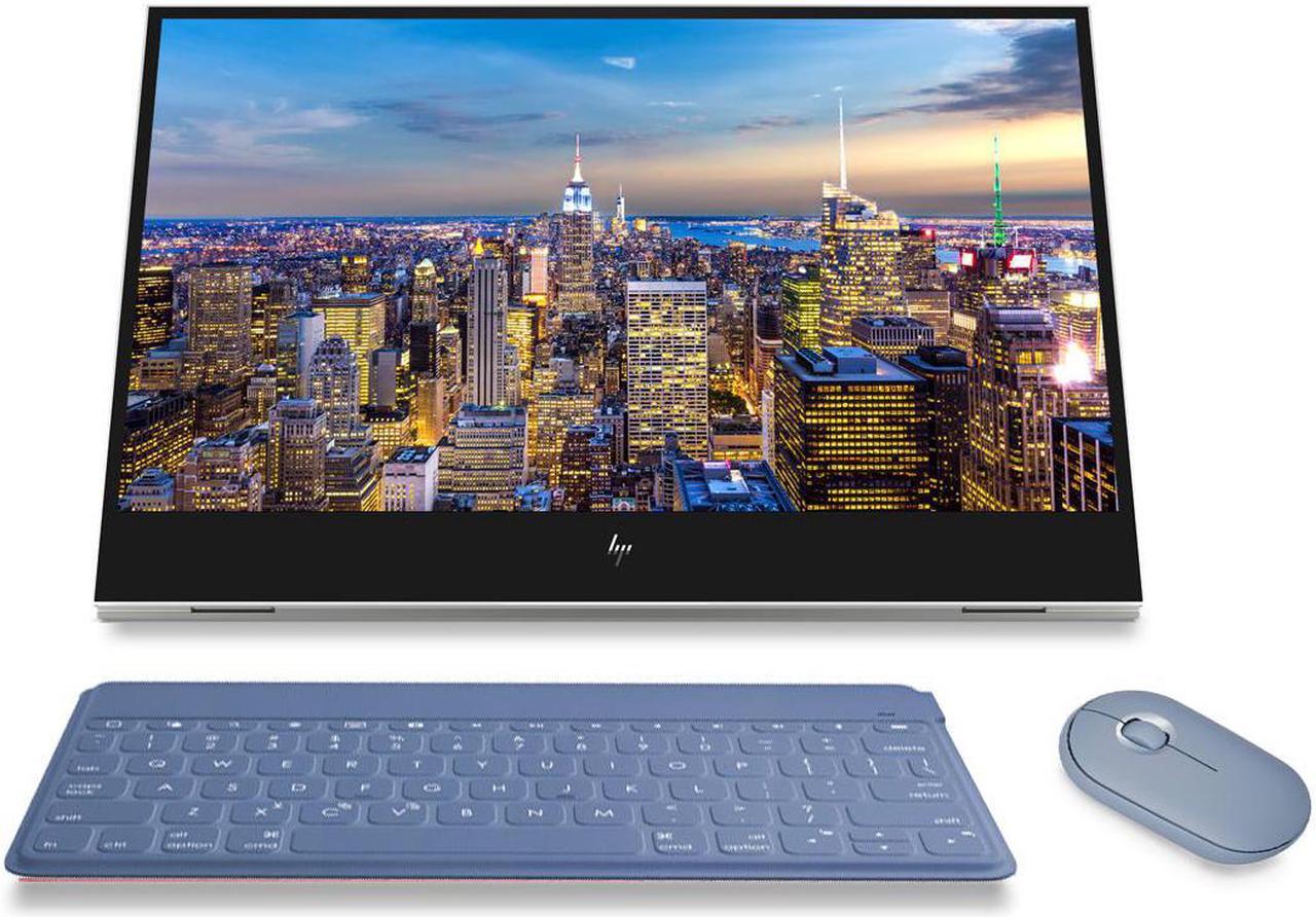 Main image of HP EliteDisplay E14 G4 FHD (1920 x 1080) Portable Monitor Travel Variation with 2 USB Type-C, Keys to Go Keyboard, Pebble Bluetooth Mouse Compatible with iPhone, iPad, and MacBook