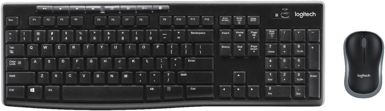 Alt view image 2 of 6 - Logitech MK270 Wireless Keyboard & Mouse Combo Active Lifestyle Travel Home Office Must-Have Modern Bundle with Mini Portable Wireless Bluetooth Speaker, Gel Wrist Pad & Gel Mouse Pad