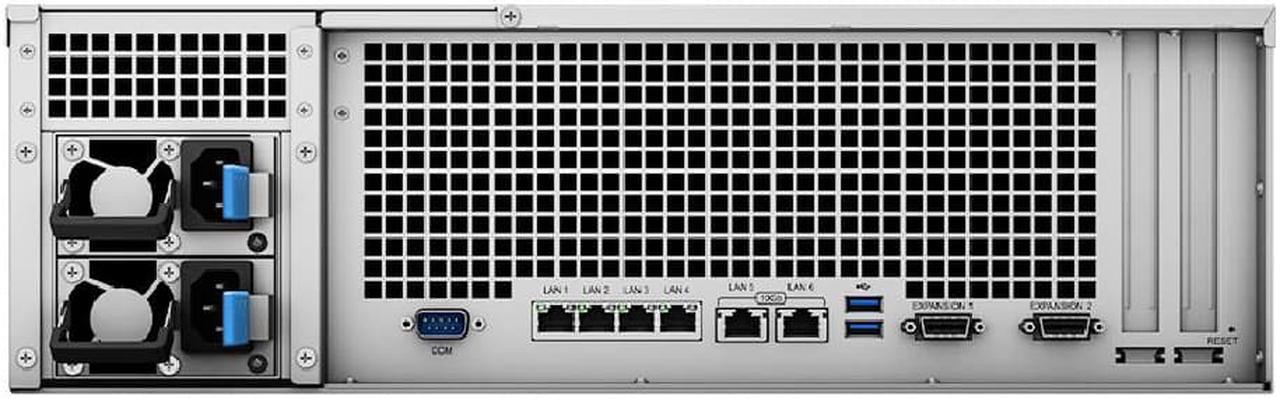 Alt view image 4 of 5 - Synology RackStation RS4021xs+ NAS Server with Xeon 2.1GHz CPU, 64GB Memory, 64TB SSD Storage, 2 x 10GbE LAN Ports, DSM Operating System Bundle with Rail kit