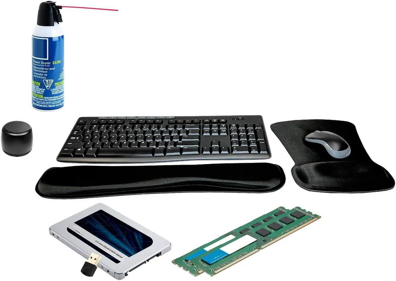 Main image of Micron 500GB SSD Storage Upgrade for OptiPlex 9020 Desktop, SFF, MT, USFF  Modernize & Speed Up PC Setup Bundle with Faster 8GB Memory, Micro Speaker, MK270 Wireless Keyboard & Mouse & Gel Mouse Pads