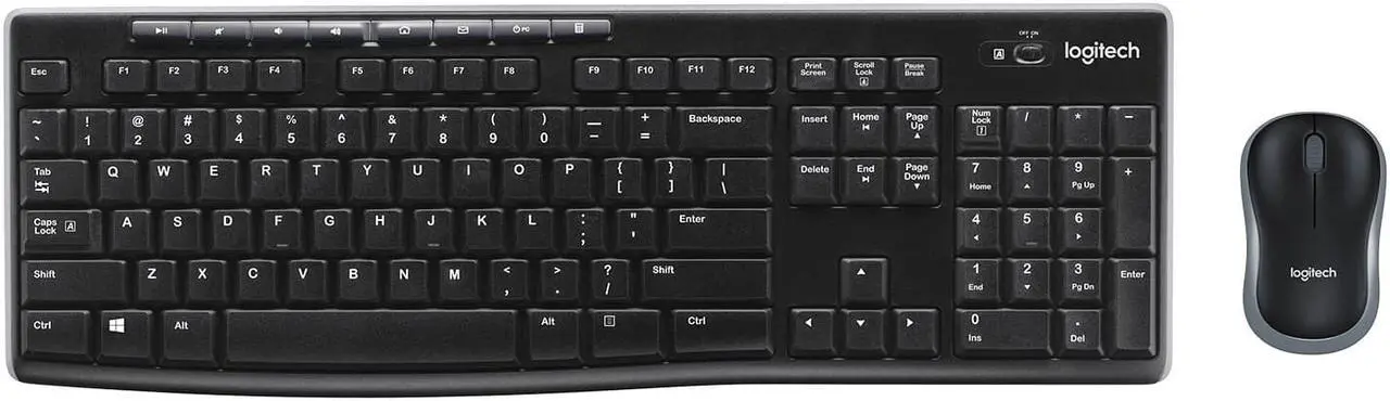 Alt view image 2 of 7 - Logitech MK270 Wireless Keyboard & Mouse Combo Travel Home Office Modern Bundle for PC & Laptop, Pack of 5