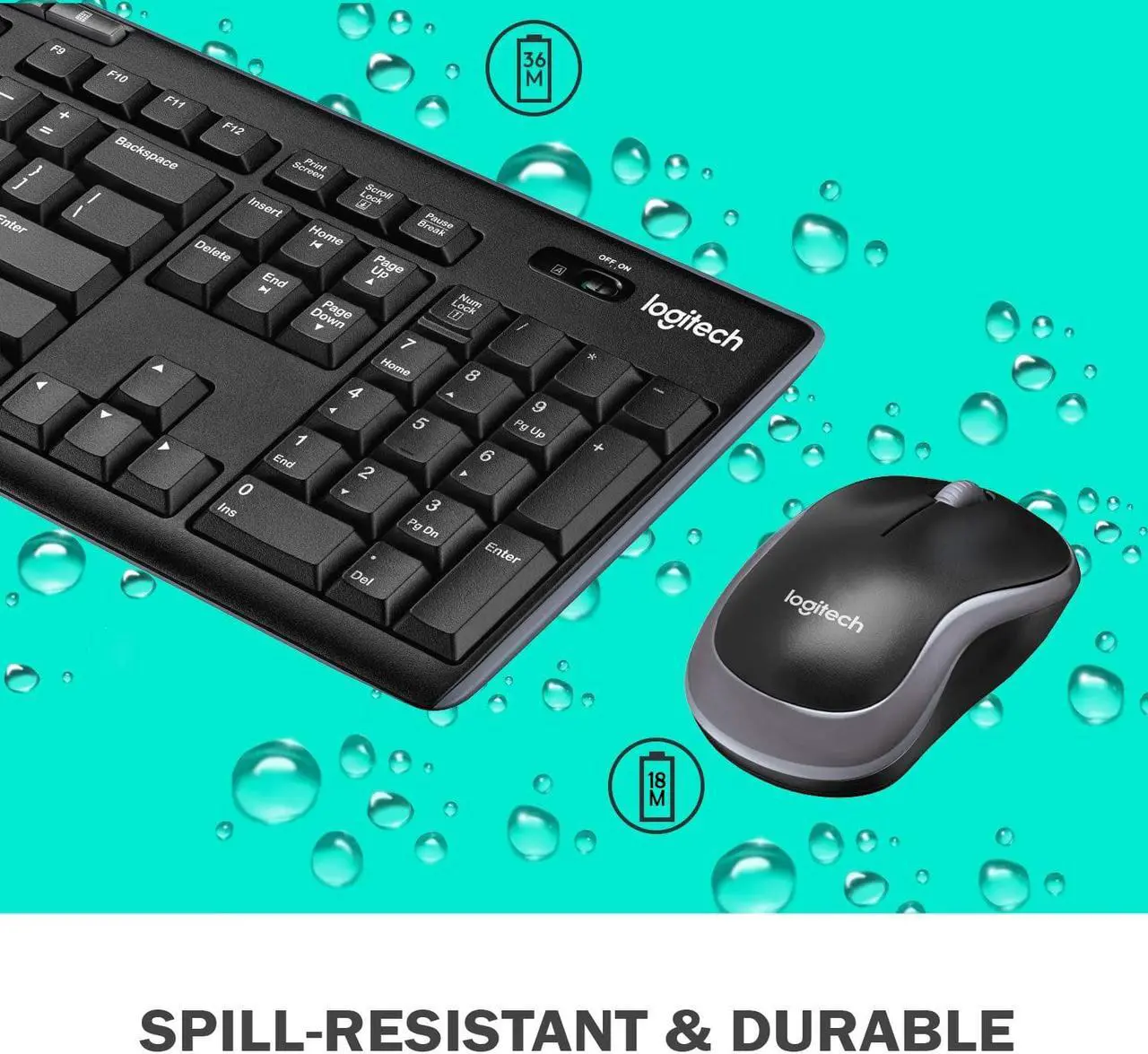 Alt view image 5 of 7 - Logitech MK270 Wireless Keyboard & Mouse Combo Travel Home Office Modern Bundle for PC & Laptop, Pack of 5