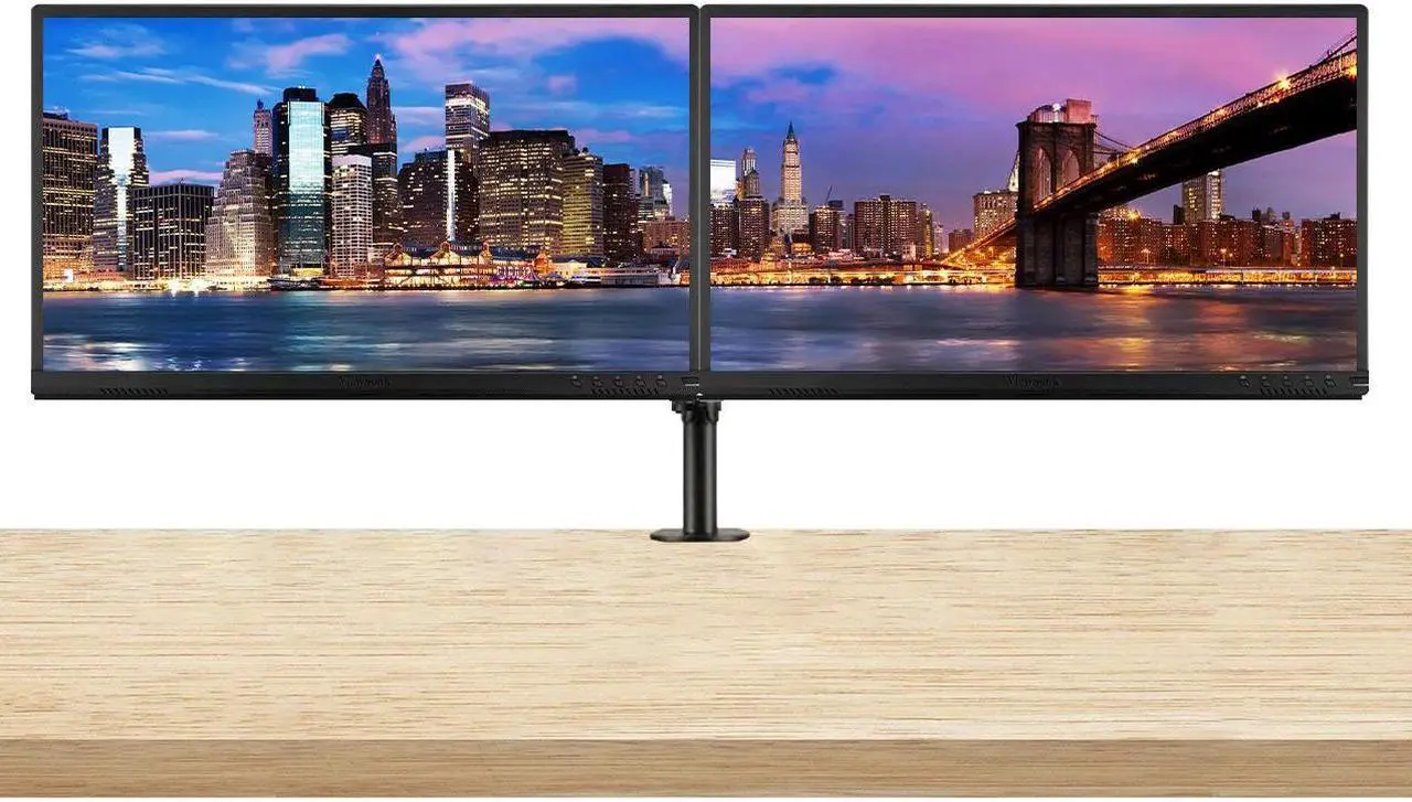 Main image of ViewSonic VG2240 22-inch 1920 x 1080 Full HD LCD IPS Monitor, 2-Pack bundle with Ultra-Thin Bezel, FreeSync, Eye-Care, HDMI, DisplayPort, USB Hub, Speakers, Desk Mount Dual Monitor Stand