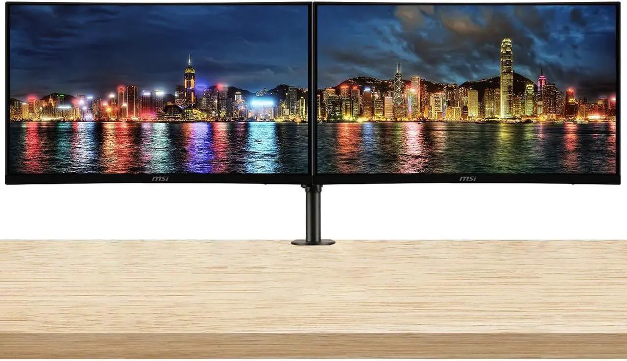 Main image of MSI Optix G271CQP 27-inch Curved 1440P 2K Quad HD 170 Hz 1ms LED Backlit LCD Gaming Monitor, 2-Pack bundle, Frameless, Less Blue Light, FreeSync, HDMI, DisplayPort, Desk Mount Dual Monitor Stand