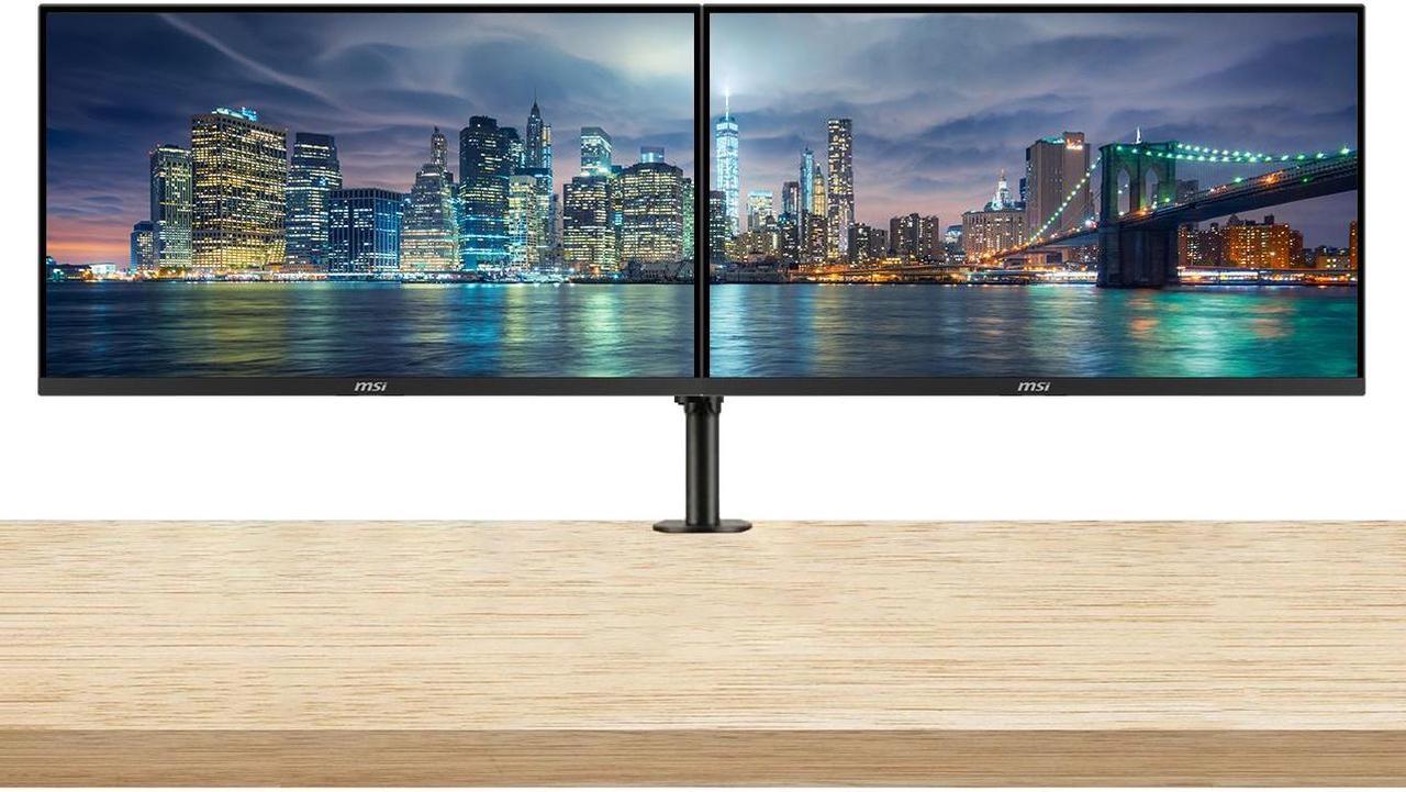 Main image of MSI MAG 274UPF 27-inch 2160P 4K Ultra HD 144 Hz 1ms LED Backlit LCD Gaming Monitor, 2-Pack bundle, Frameless, FreeSync, HDMI, DisplayPort, USB-C, USB Hub, Desk Mount Dual Monitor Stand
