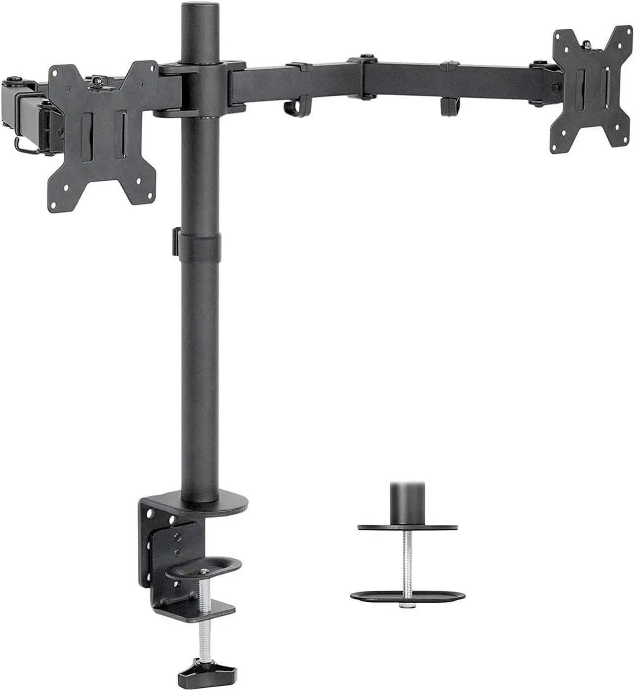 Alt view image 5 of 7 - HP P27 G5 27 inch 1920 x 1080 Full HD Edge LED LCD Monitor, 2-Pack Bundle with HDMI, VGA, and Display Port with Desk Mount Dual Monitor Stand