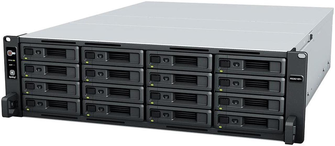 Alt view image 2 of 5 - Synology RackStation RS2821RP+ NAS Server with Ryzen 2.2GHz CPU, 32GB Memory, 352TB HDD Storage, 4 x 1GbE LAN Ports, Redundant Power, DSM Operating System Bundle with Rail kit