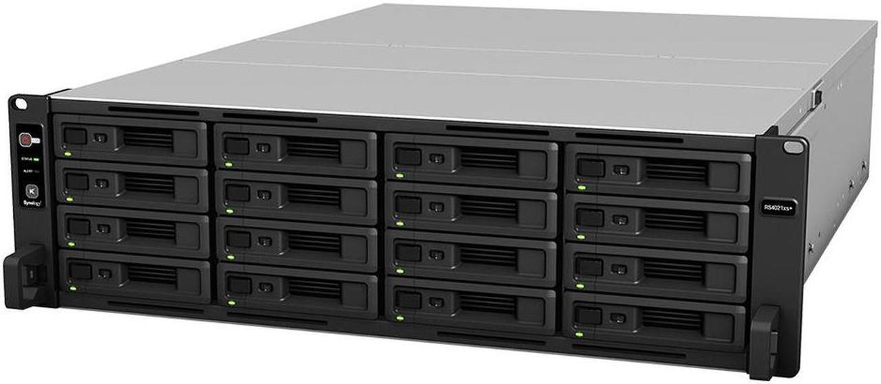 Alt view image 2 of 5 - Synology RackStation RS4021xs+ NAS Server with Xeon 2.1GHz CPU, 64GB Memory, 352TB HDD Storage, 2 x 10GbE LAN Ports, Redundant Power, DSM Operating System Bundle with Rail kit