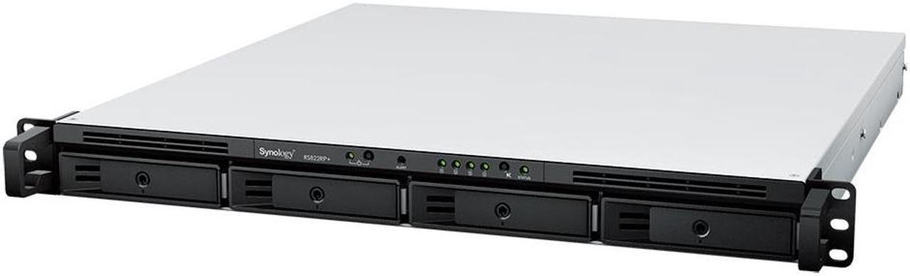 Alt view image 2 of 5 - Synology RackStation RS822RP+ NAS Server with Ryzen 2.2GHz CPU, 32GB Memory, 88TB HDD Storage, 4 x 1GbE LAN Ports, Redundant Power, DSM Operating System Bundle with Rail kit