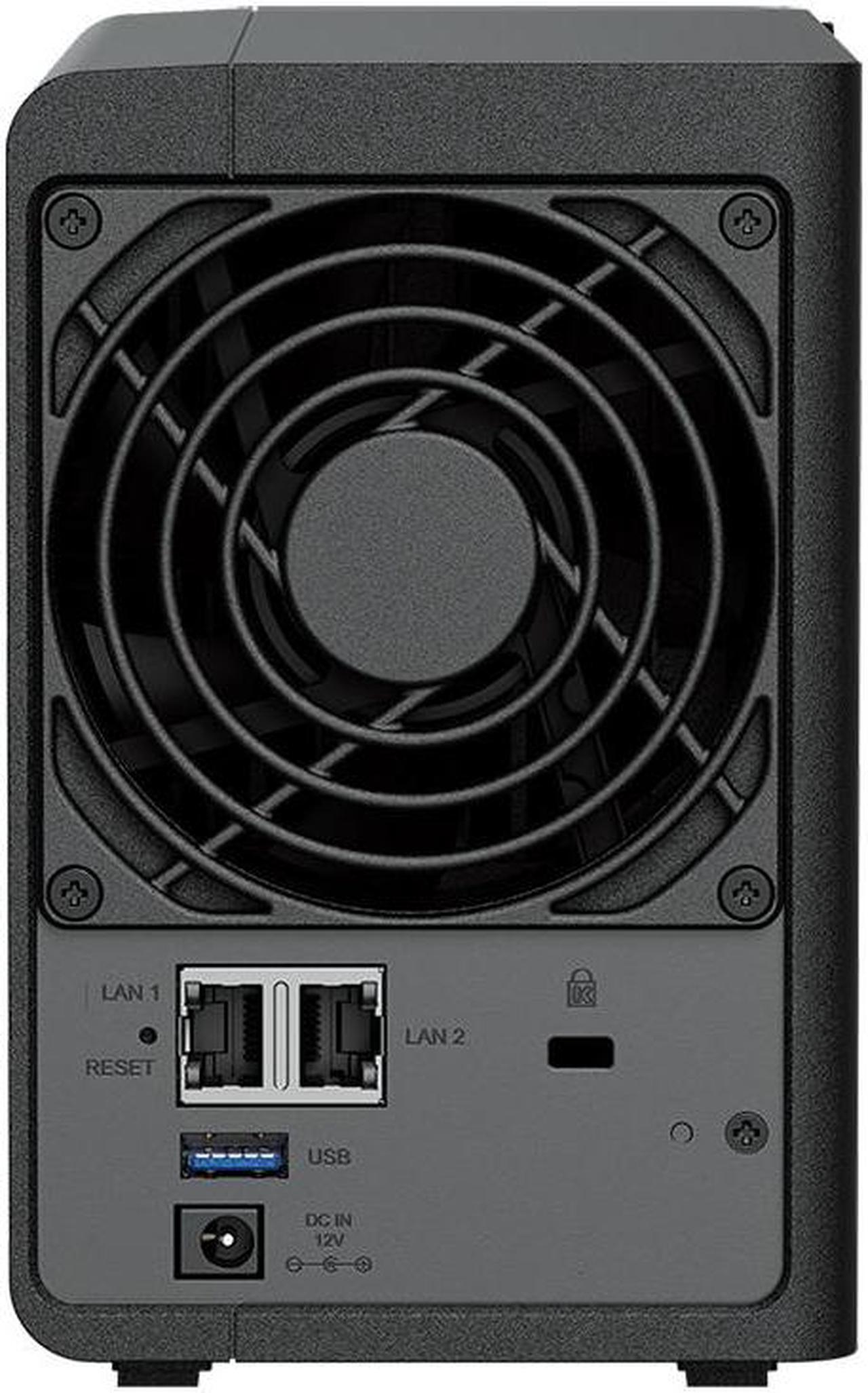 Alt view image 5 of 5 - Synology DiskStation DS224+ NAS Server with Celeron 2.0GHz CPU, 6GB Memory, 8TB SSD Storage, 2 x 1GbE LAN Ports, DSM Operating System
