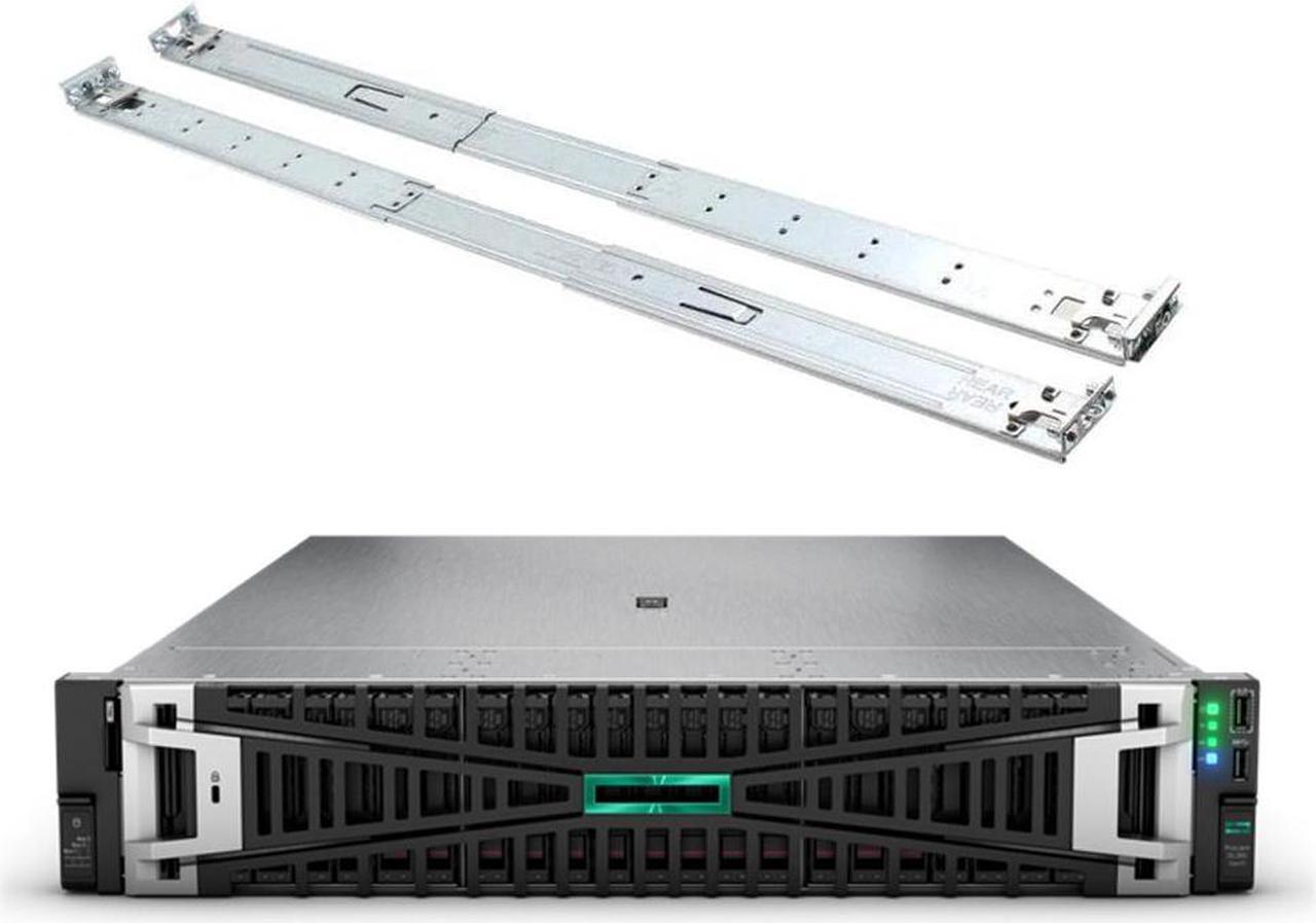 Main image of HPE ProLiant DL380 Gen11 2U Rack Server Bundle With Dual Xeon 6430 32-Core 2.1GHz, 512GB DDR5 Memory, 15.36TB Enterprise SATA SSD Storage, RAID, Dual Power, iLO and Rail Kit