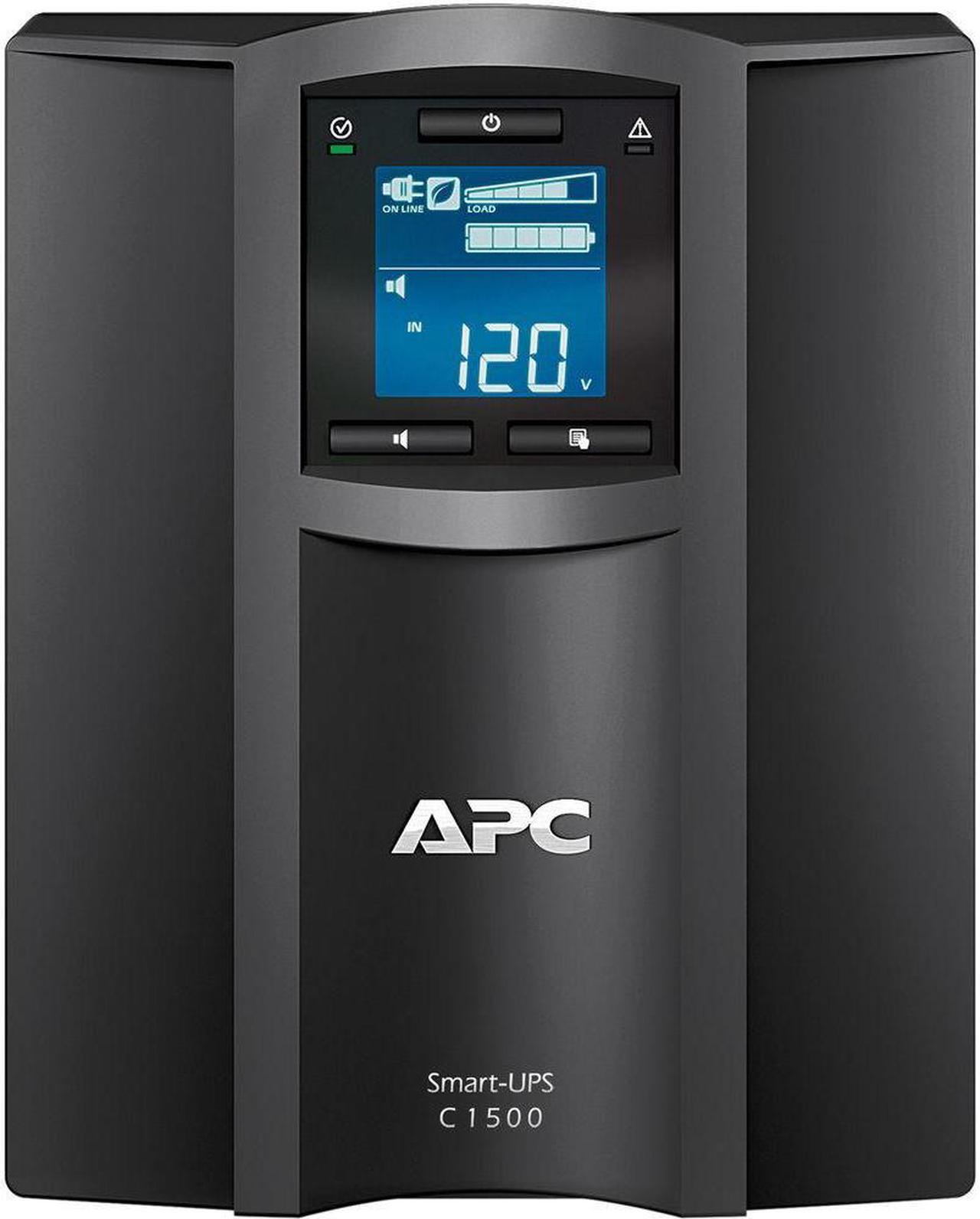 Alt view image 2 of 4 - APC Smart-UPS, SMC1500C Tower Back-UPS, 1440 VA Backup Battery Power Supply, 8 x NEMA 5-15R, SmartConnect Port, AVR, LCD Bundled With 16GB USB Storage