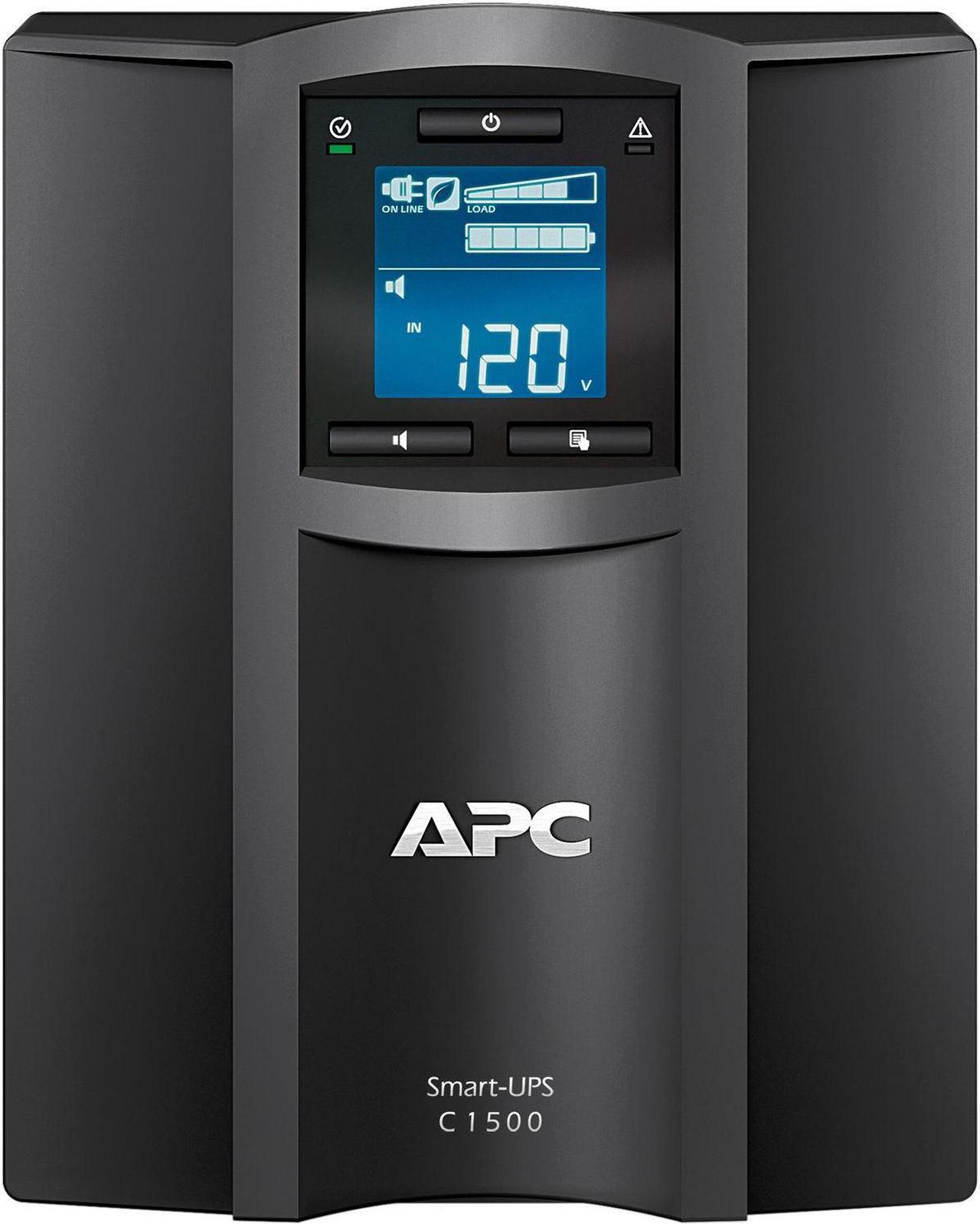 Alt view image 2 of 4 - APC Smart-UPS, SMT1500C Tower Back-UPS, 1440 VA Backup Battery Power Supply, 8 x NEMA 5-15R, SmartConnect Port, SmartSlot, AVR, LCD Bundled With 16GB USB Storage