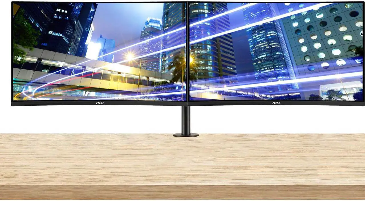 Main image of MSI MAG 27C6X Curved 27 inch 1920 x 1080 Full HD 250Hz 1ms Gaming Monitor, 2-Pack Bundle with Less Blue Light, Adaptive Sync, HDMI, DisplayPort, Desk Mount Dual Monitor Stand