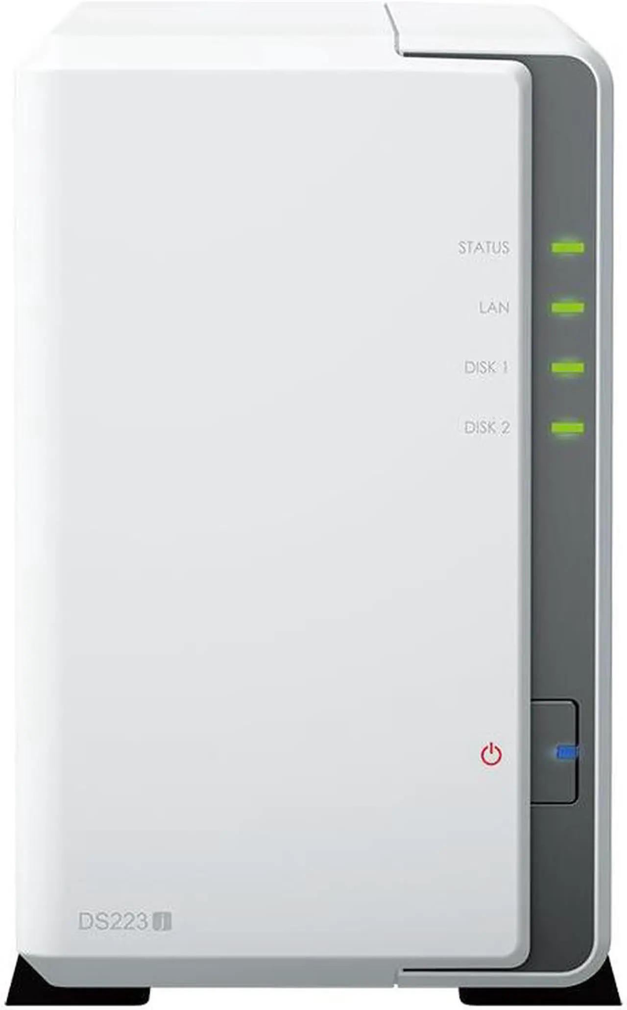 Main image of Synology DiskStation DS223j NAS Server with RTD1619B 4-Core 1.7GHz CPU, 1GB Memory, 16TB HDD Storage, 1 x 1GbE LAN Port, DSM Operating System