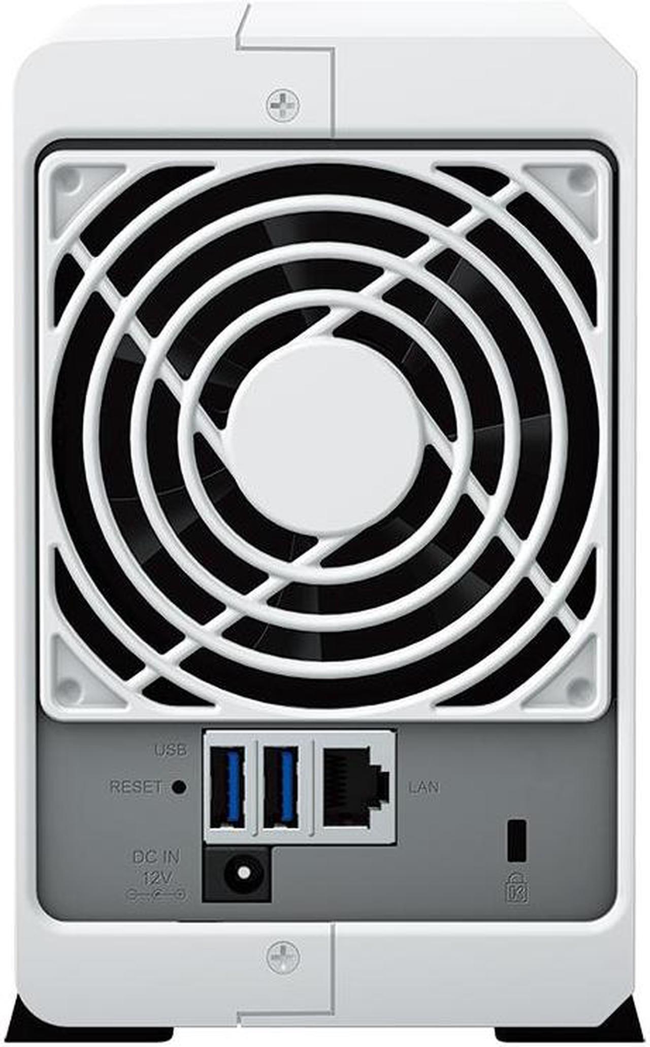 Alt view image 4 of 5 - Synology DiskStation DS223j NAS Server with RTD1619B 4-Core 1.7GHz CPU, 1GB Memory, 44TB HDD Storage, 1 x 1GbE LAN Port, DSM Operating System