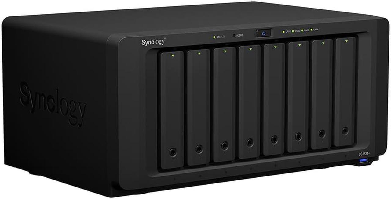 Alt view image 5 of 5 - Synology DiskStation DS1821+ NAS Server with Ryzen 2.2GHz CPU, 32GB Memory, 64TB HDD Storage, 1TB M.2 NVMe SSD, 4 x 1GbE LAN Ports, DSM Operating System