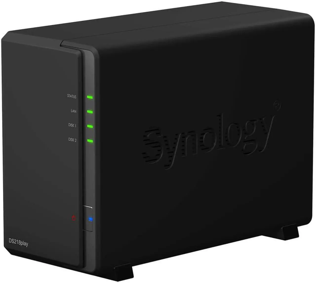 Alt view image 2 of 5 - Synology DiskStation DS218play NAS Server with RTD1296 1.4GHz CPU, 1GB Memory, 24TB HDD Storage, 1 x 1GbE LAN Port, DSM Operating System