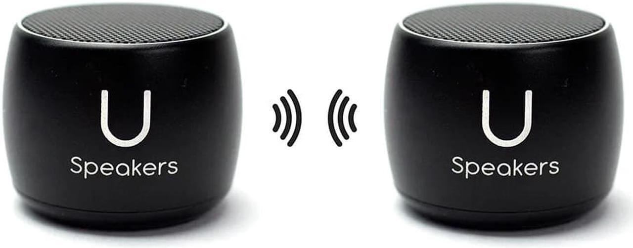 Alt view image 2 of 7 - Fashionit U Speakers Set of 2 Pro Portable Wireless Bluetooth Speakers with Charging Tray, Magnetic Bases, Mics & Selfie Remote Control - Ideal for Active Lifestyle, Travel, Home, & Office - Black