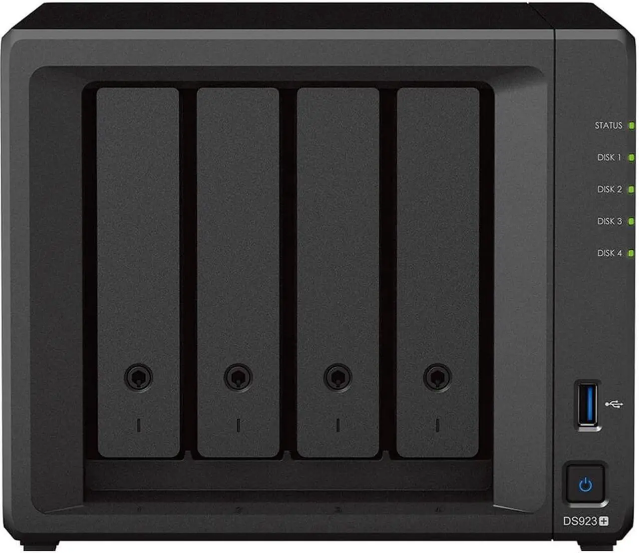 Main image of Synology DiskStation DS923+ NAS Server with Ryzen 2.6GHz CPU, 32GB Memory, 40TB HDD Storage, 1TB M.2 NVMe SSD, 2 x 1GbE LAN Ports, DSM Operating System
