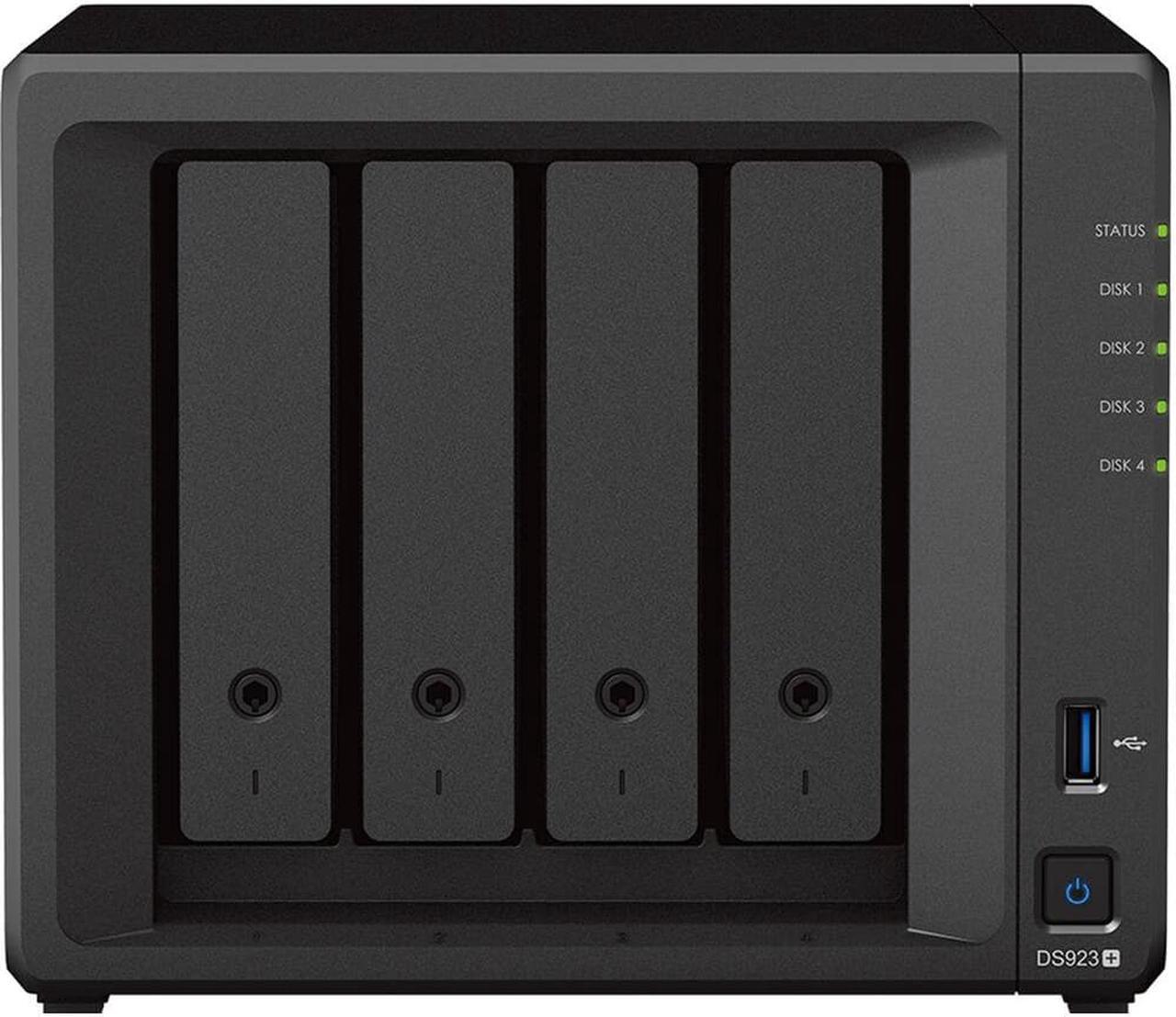 Main image of Synology DiskStation DS923+ NAS Server with Ryzen 2.6GHz CPU, 32GB Memory, 48TB HDD Storage, 1TB M.2 NVMe SSD, 2 x 1GbE LAN Ports, DSM Operating System