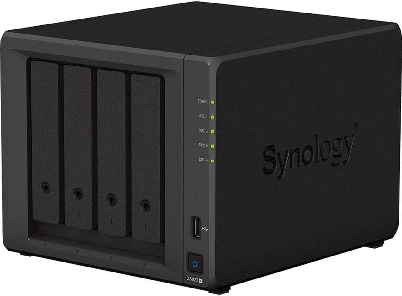Alt view image 3 of 7 - Synology DiskStation DS923+ NAS Server with Ryzen 2.6GHz CPU, 32GB Memory, 48TB HDD Storage, 1TB M.2 NVMe SSD, 2 x 1GbE LAN Ports, DSM Operating System