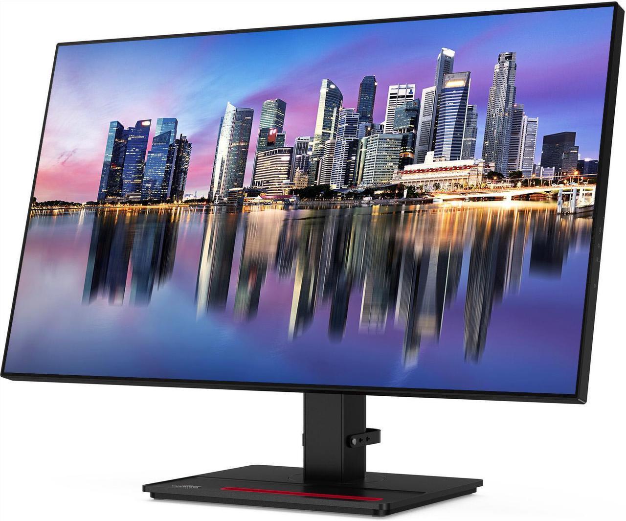 Alt view image 3 of 5 - Lenovo ThinkVision P27h 27-inch 2560 x 1440 LED Backlit Quad HD LCD Monitor, 2-Pack Bundle with HDMI, DisplayPort in & out, Daisy Chain ready, Dock, USB-C