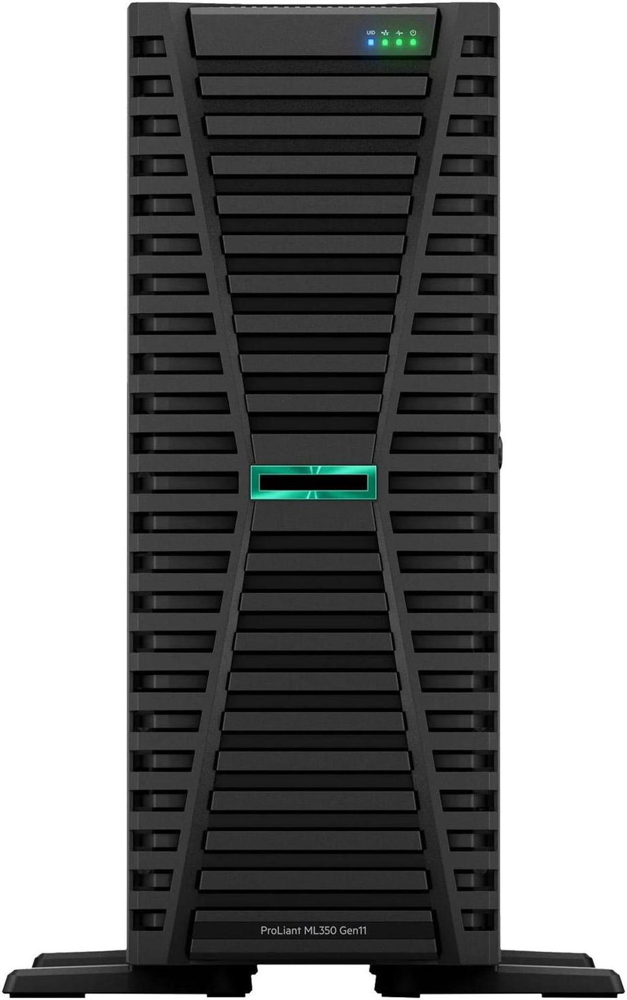 Main image of HPE ProLiant ML350 Gen11 4U Tower Server Bundled With Dual Xeon 4410y 12-Core 2GHz, 256GB DDR5 Memory, 7.68TB Enterprise SAS 12Gb/s SSD Storage, RAID, Dual Power iLO and Windows Server 2022 Standard