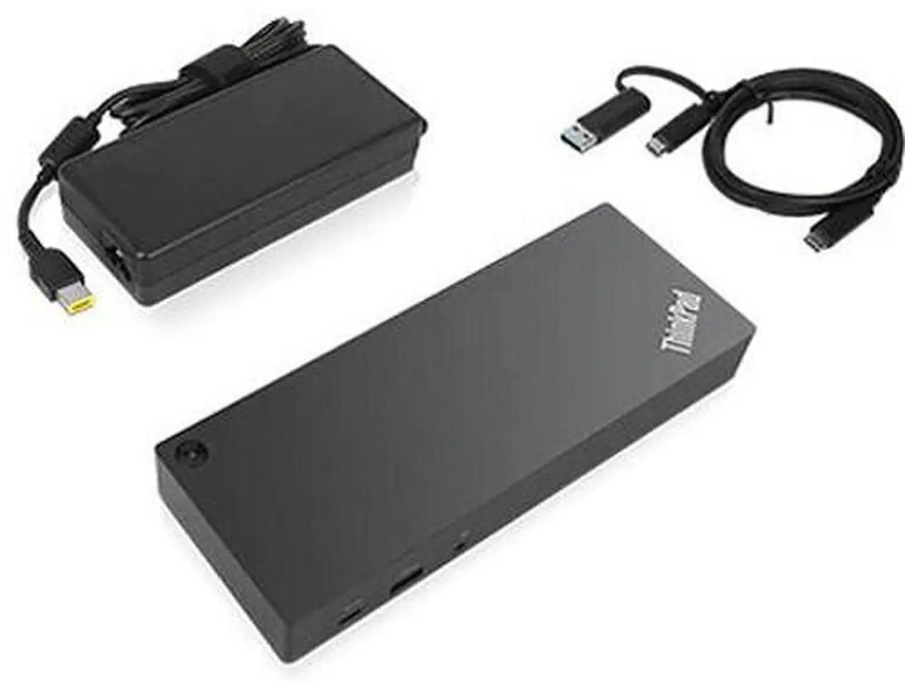 Alt view image 4 of 6 - Lenovo ThinkPad Hybrid USB-C with USB-A Dock 90W 4K, HDMI, USB-C, DisplayPort Bundled with Bluetooth Boost U Speaker with Built-in Mic, 5 Hour Playback