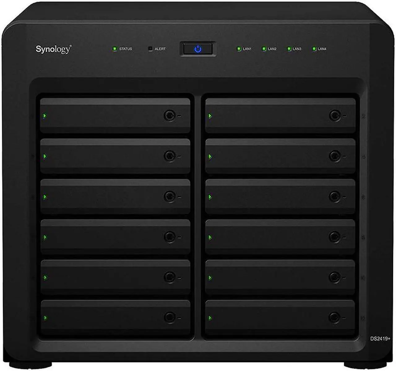Main image of Synology DiskStation DS2419+ iSCSI NAS Server with Intel Atom 2.1GHz CPU, 32GB Memory, 24TB SSD Storage, DSM Operating System