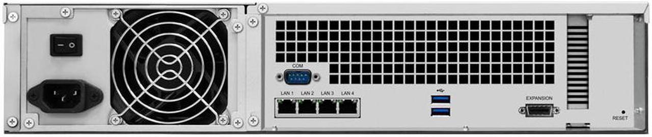 Alt view image 4 of 7 - Synology RackStation RS2418+ NAS Server Bundle with Rail Kit, Intel Atom C3538 Quad-Core, 32GB DDR4, 12TB SSD, Synology DSM Software