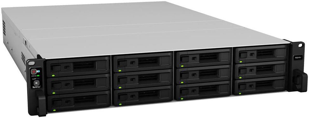 Alt view image 5 of 7 - Synology RackStation RS2418+ NAS Server Bundle with Rail Kit, Intel Atom C3538 Quad-Core, 32GB DDR4, 12TB SSD, Synology DSM Software