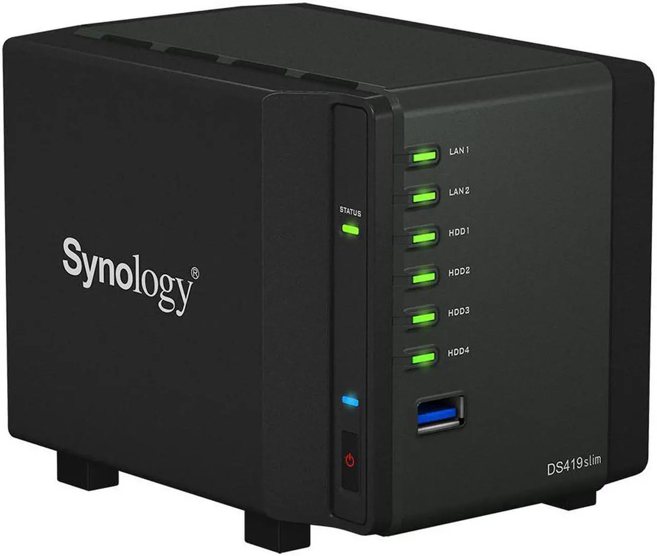 Alt view image 5 of 5 - Synology DiskStation DS419slim Compact Desktop NAS Server, Marvell Armada 385 88F6820, 512MB DDR3 Synology SDRAM, 8TB SATA HDDs, Synology DSM Software