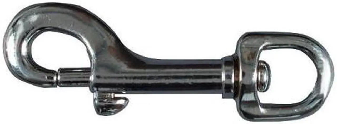 Main image of National, N222-588, 1/2" x 3", Nickel Bolt Snap, Round Swivel Eye