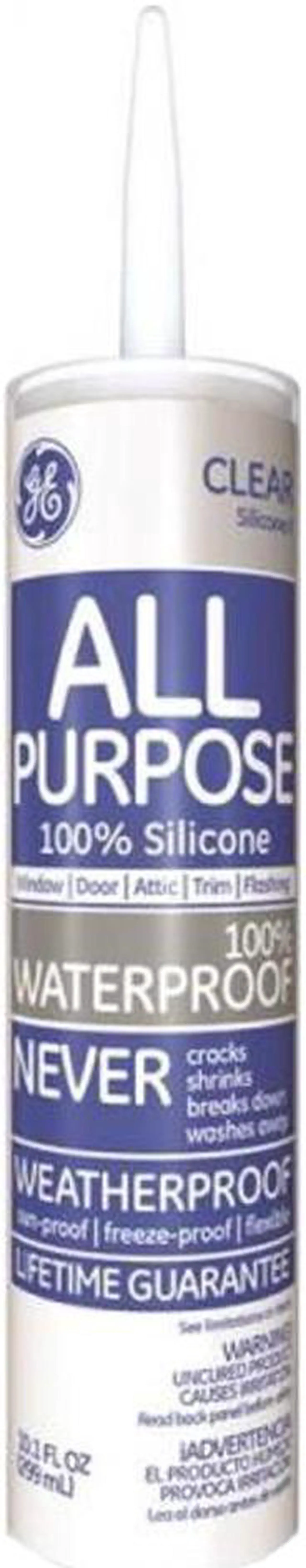 Alt view image 5 of 9 - GE 2795576 Silicone Sealant, All Purpose Silicone, 10 oz, Cartridge, Clear