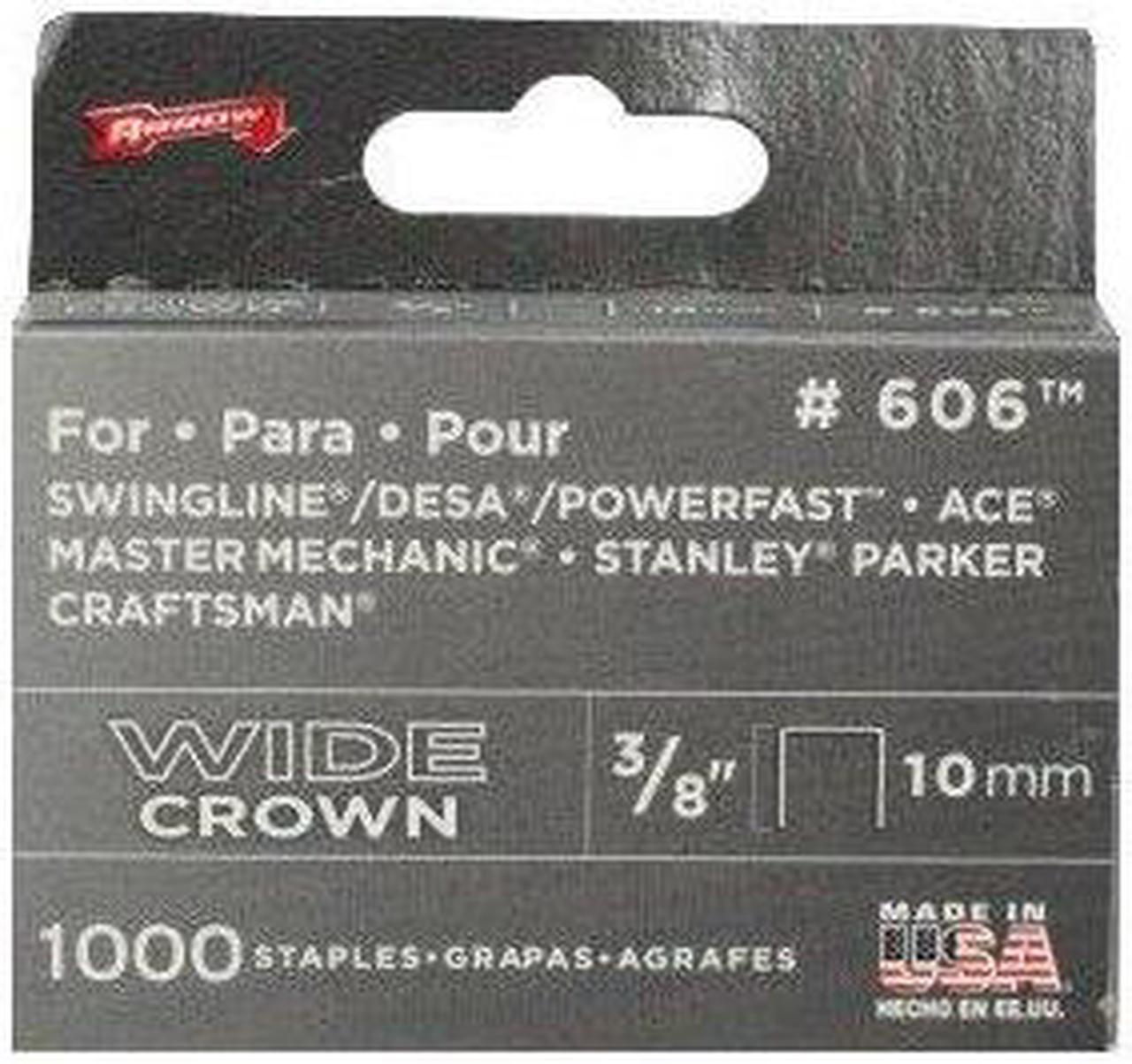 Arrow Heavy-Duty Wide Crown Staple, 3/8 In. (1000-Pack) 60630 Pack of 5