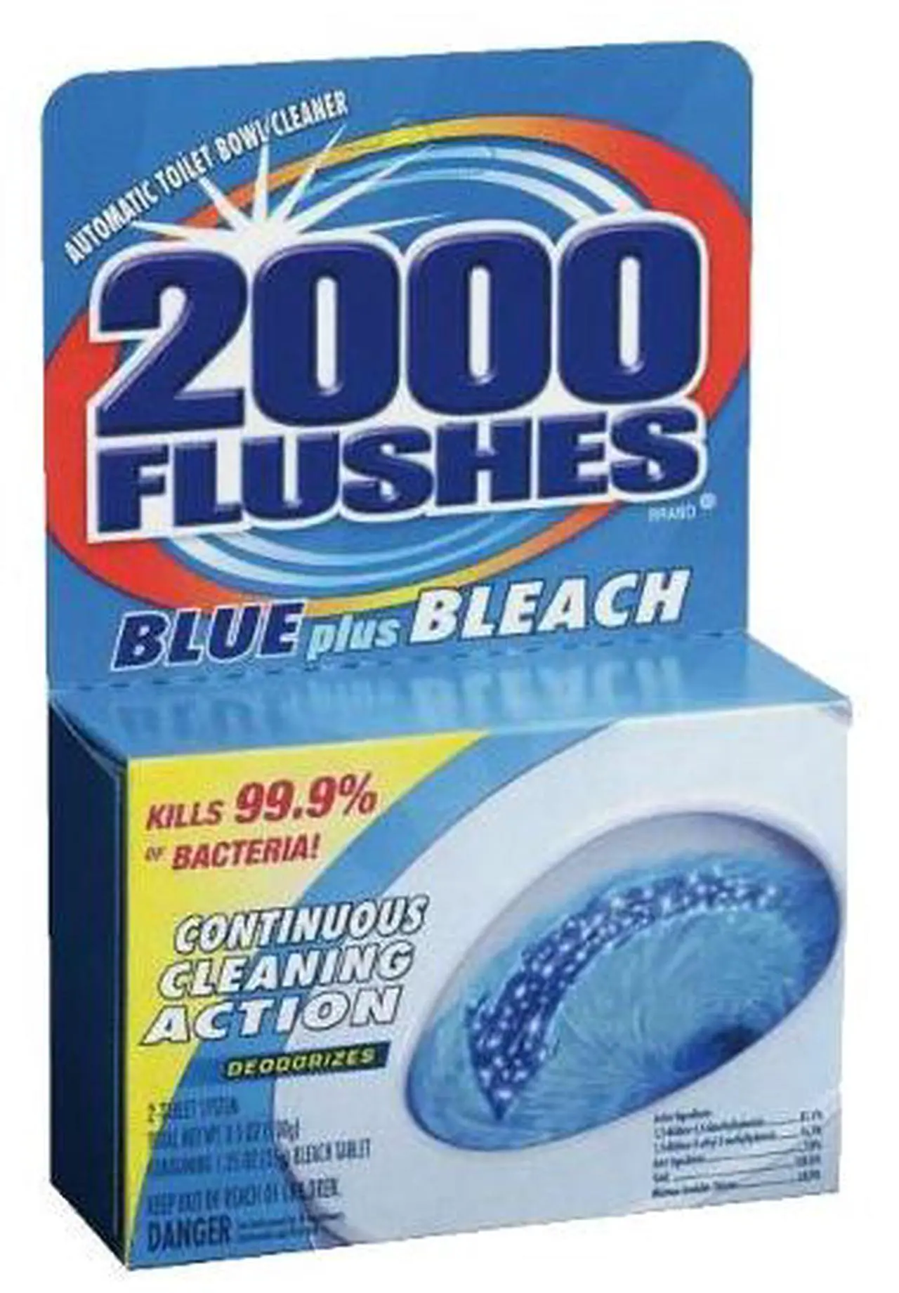 Alt view image 5 of 13 - WD-40 2000 Flushes Toilet Bowl with Bleach & Blue Detergent 1 EA