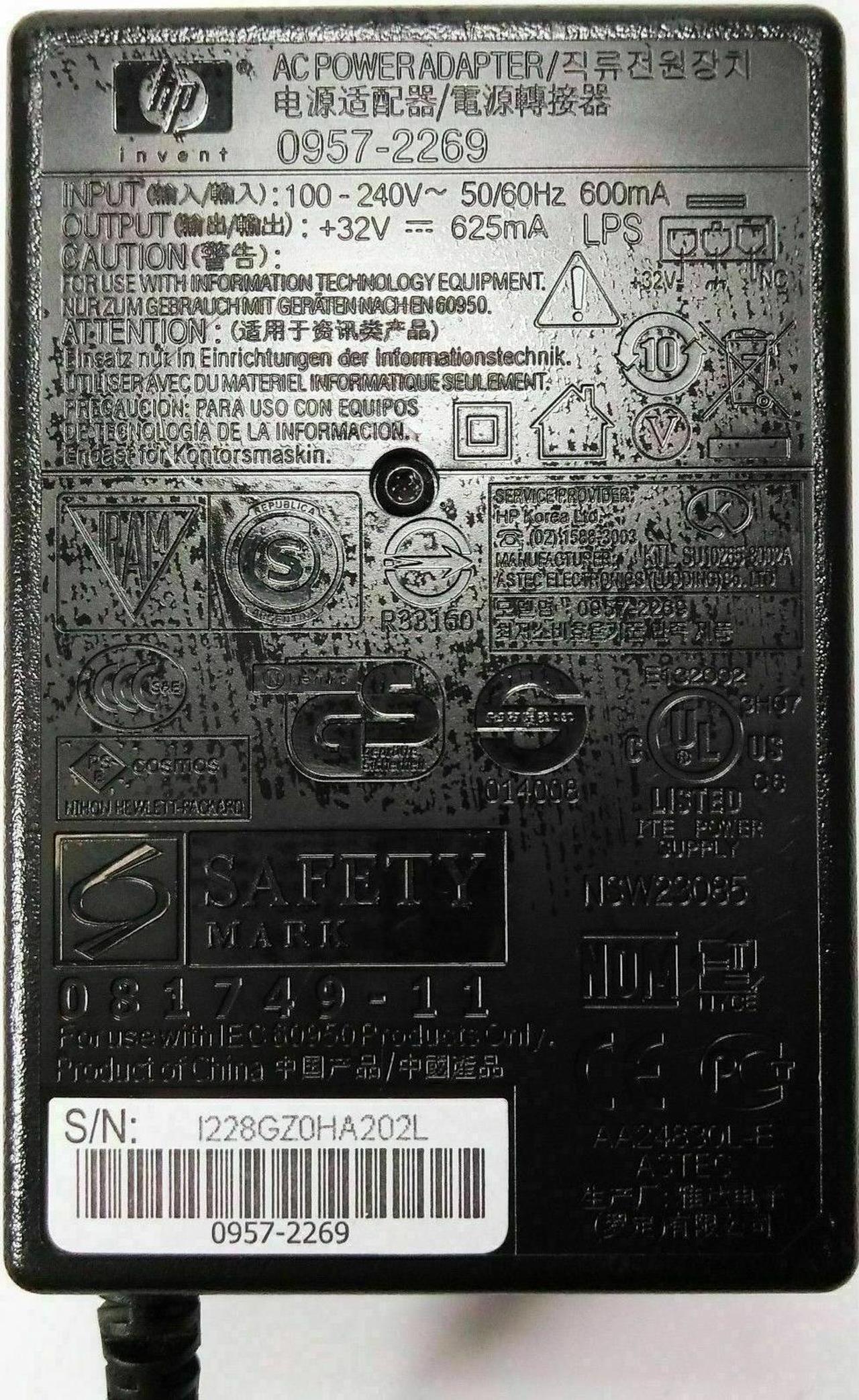 Alt view image 2 of 4 - Genuine HP AC Adapter for Printer Photosmart CN255B B209A C4740 w/Cord OEM