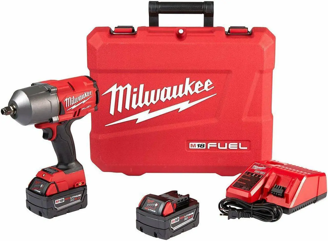 Alt view image 8 of 15 - Milwaukee Electric Tool - 2767-22 - Impact Wrench, Steel/Glass Filled Nylon/Rubber, Red, 18V, 10.75 H x 3.15 W x 8.39