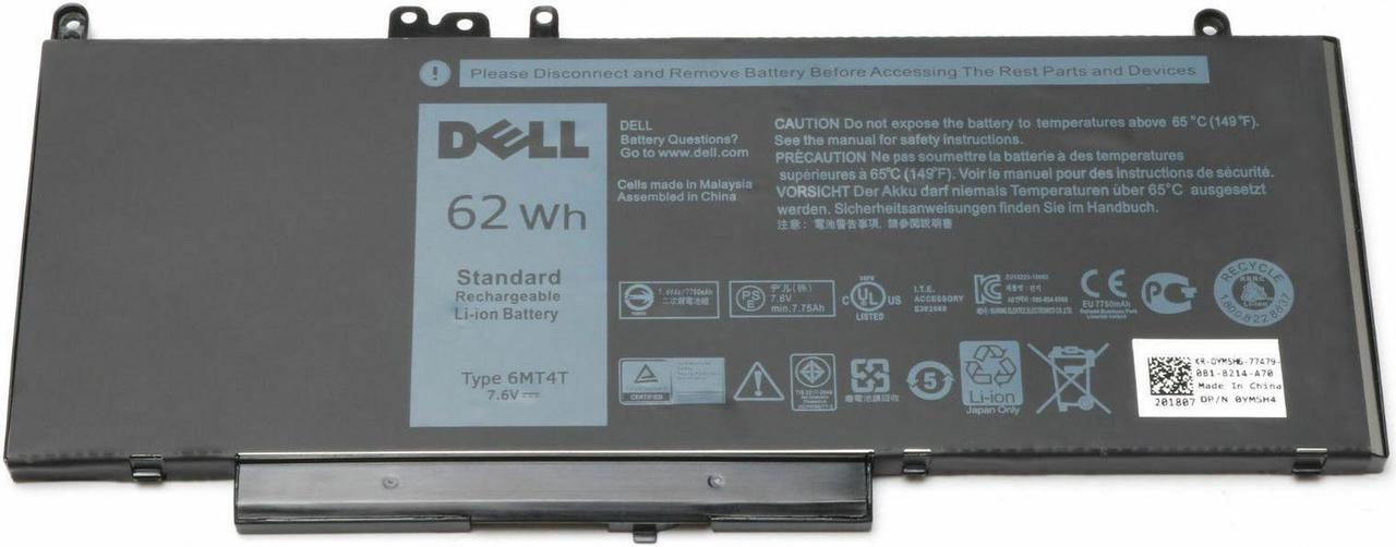 Alt view image 16 of 20 - Dell Latitude E5470 E5570 Precision 3510 4-cell 62Wh OEM Original Battery 6MT4T