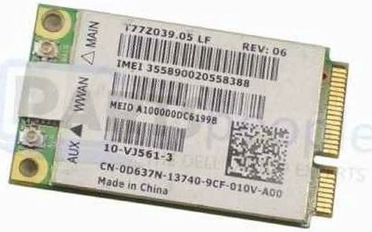 Alt view image 2 of 2 - Dell OEM Wireless 5600 EVDO HSPA WWAN Mobile Broadband Wireless Card D637N