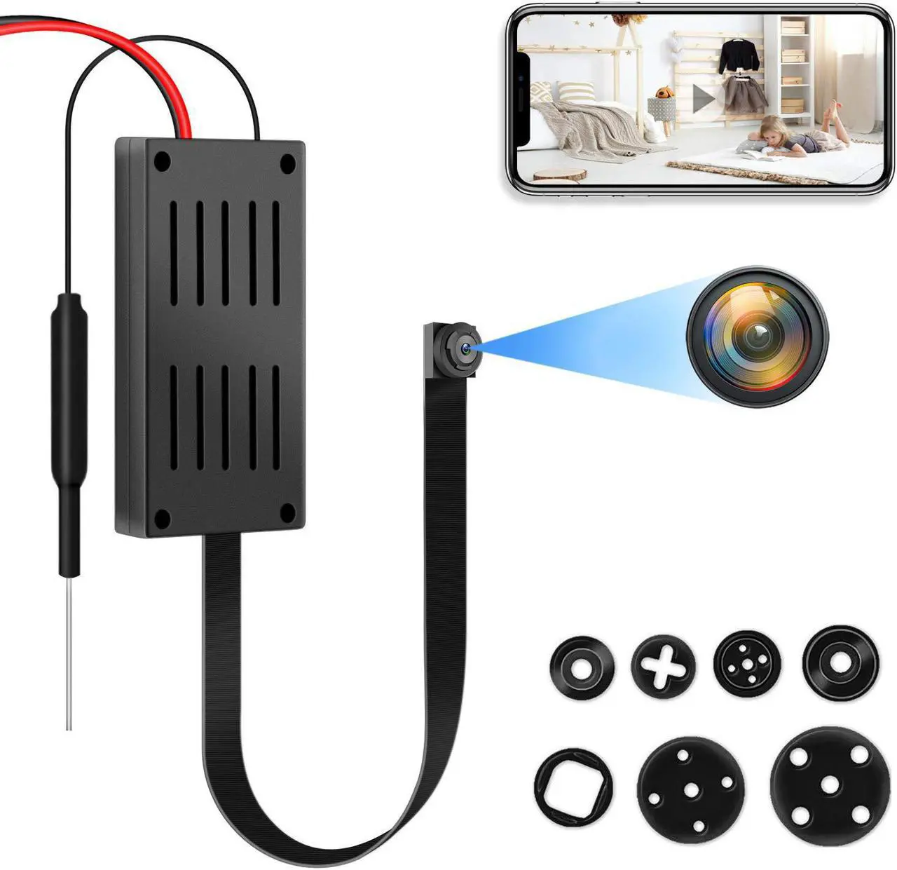 Main image of Spy Camera, 4K Hd Wifi Hidden Camera, Diy Tiny Wireless Spy Cam, Mini Camera For Home Surveillance Security Cameras Recorder With Motion Detection For Indoor Outdoor(2.4Ghz Only)
