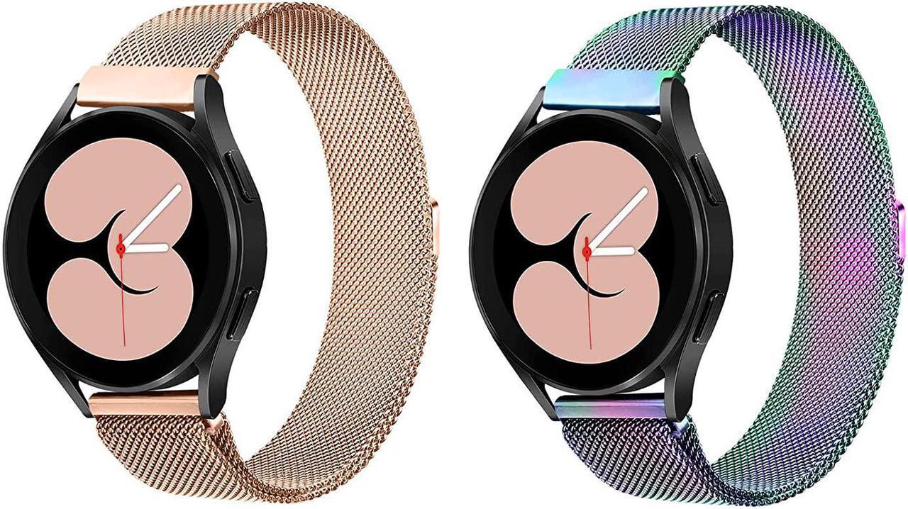 Main image of Compatible With Samsung Galaxy Watch 4 Band 44Mm 40Mm,Galaxy Watch 4 Classic Bands 46Mm 42Mm, Stainless Steel Metal Mesh Bands For Replacement Galaxy Active 2/Galaxy Watch 3 41Mm Fits 20Mm