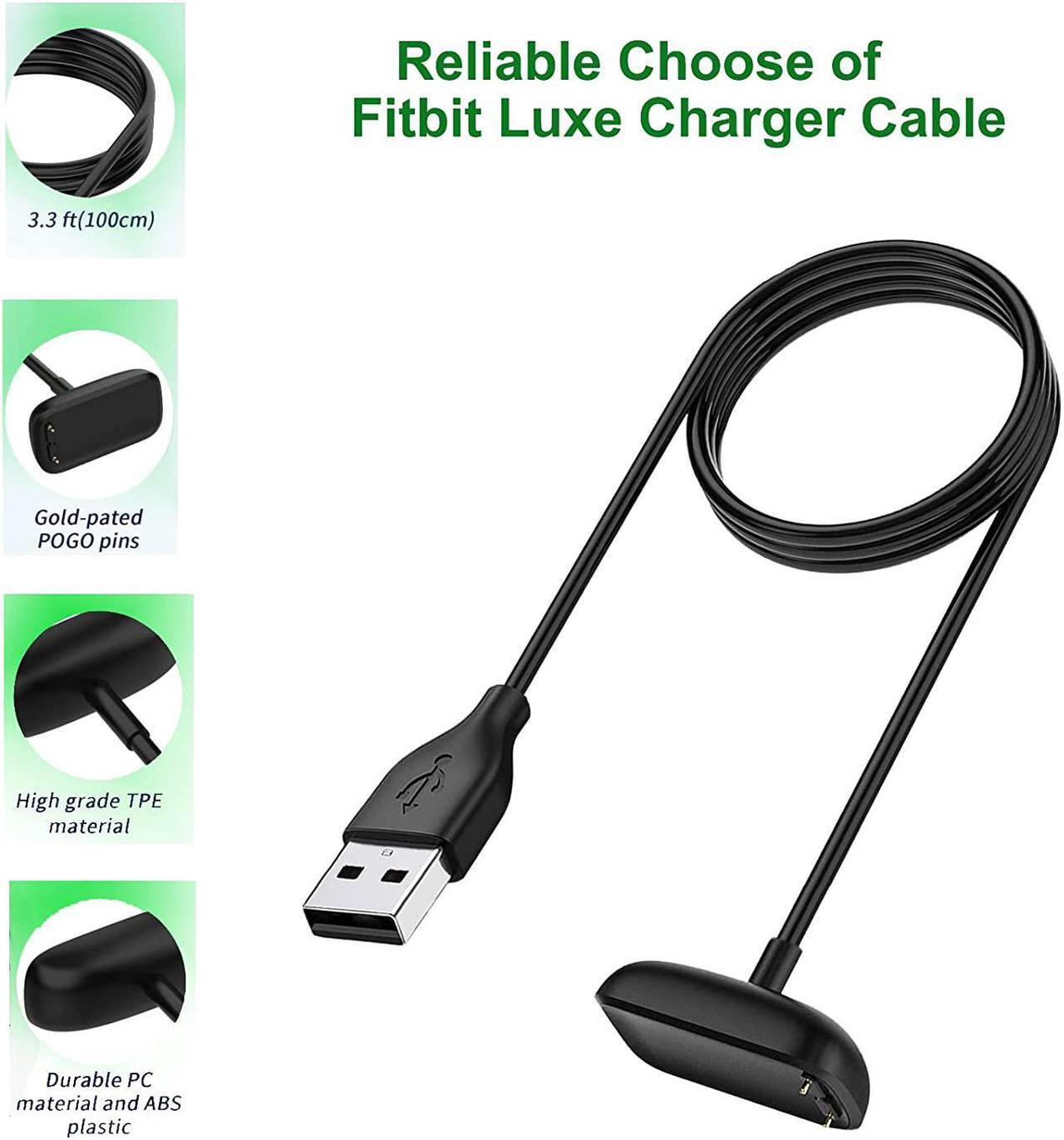 Alt view image 3 of 7 - Luxe/Charge 5 Smart Watch Charger Cable Compatible With Fitbit Luxe Chargers/Fitbit Charge 5 Charging Usb Cord Replacement Accessories For Fitbit Luxe Wellness Fitness Tracker -3.3 Ft Long