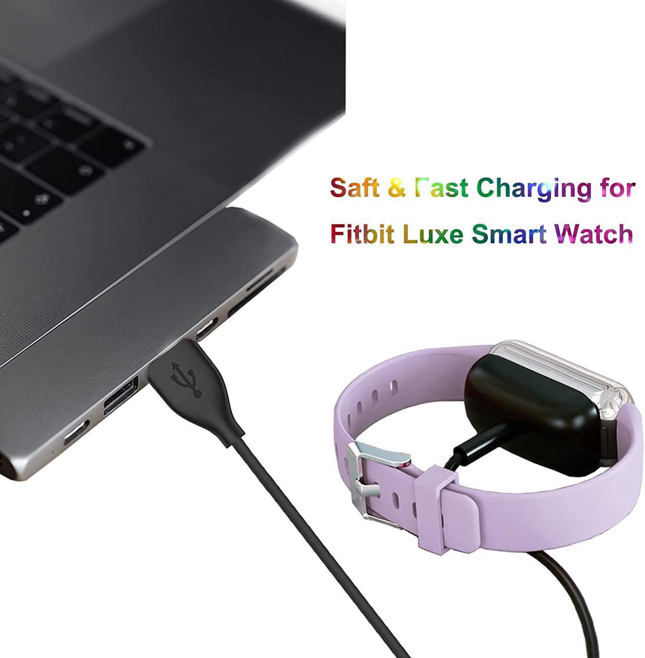 Alt view image 7 of 7 - Luxe/Charge 5 Smart Watch Charger Cable Compatible With Fitbit Luxe Chargers/Fitbit Charge 5 Charging Usb Cord Replacement Accessories For Fitbit Luxe Wellness Fitness Tracker -3.3 Ft Long