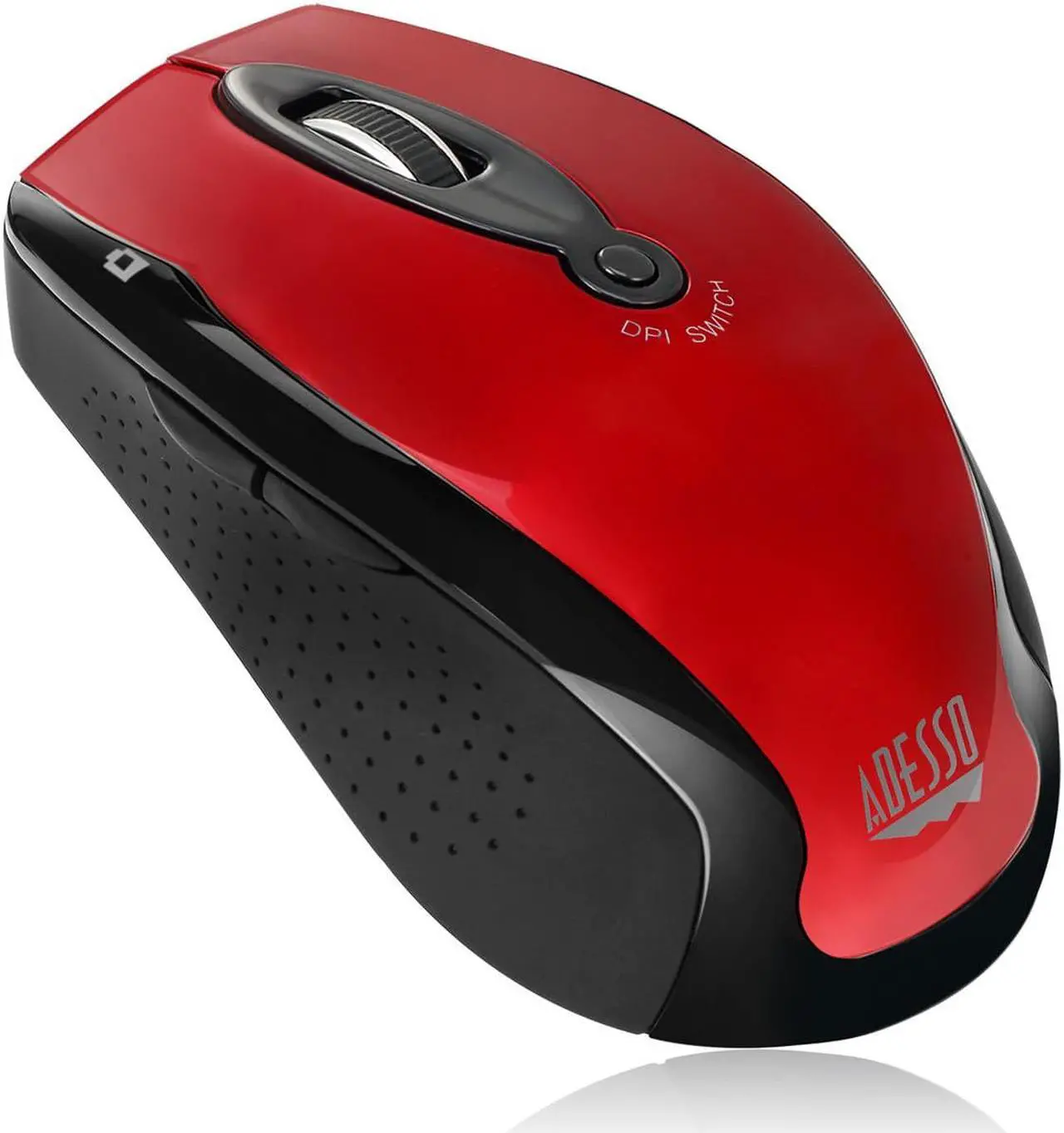 Alt view image 6 of 9 - Adesso iMouse M20R Wireless Optical Mouse - Red