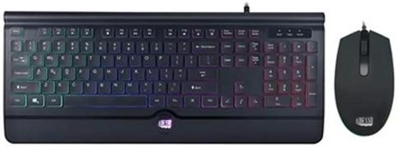 Alt view image 15 of 19 - ADESSO Illuminated Gaming Keyboard & Illuminated Mouse Combo AKB-137CB Black USB 104-Key US layout Keyboard
