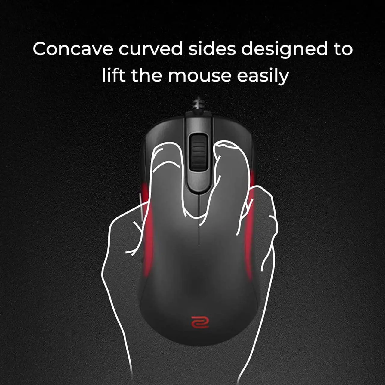 Alt view image 8 of 15 - BenQ Zowie S2 Symmetrical Gaming Mouse for Esports | Professional Grade Performance | Driverless | Matte Black Coating | Small Size